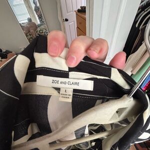 Zoe and Claire Black and White Dress